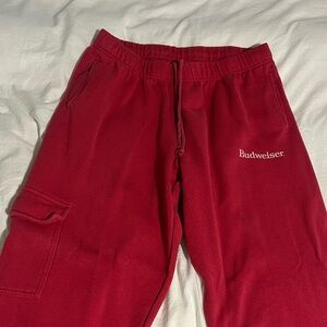 Red Budweiser Joggers
